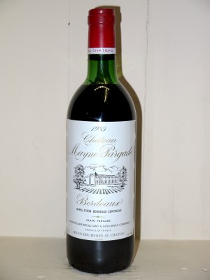 Vins de collection Autres appellations de Bordeaux Château Mayne Pargade