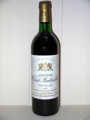 Grands vins Pauillac Château Haut-Batailley 1981