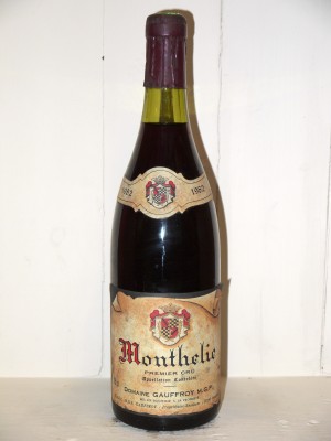 Millesime prestige Bourgogne Monthélie 1982 Domaine Gauffroy