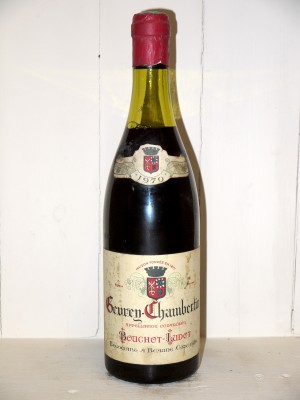 Grands crus Bourgogne Gevrey-Chambertin 1970 Bouchot-Ludot