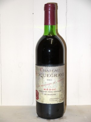 Vins anciens Médoc Château Roquegrave 1982