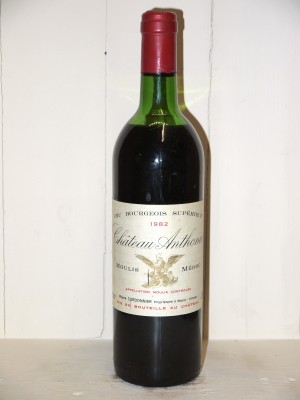 Vins grands crus Listrac-Médoc - Moulis-en-Médoc Château Anthonic 1982
