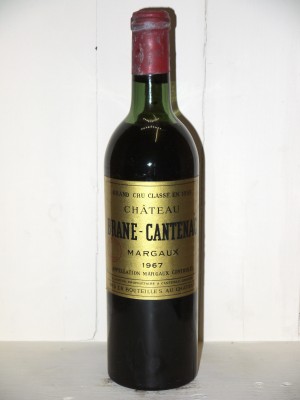 Vins de collection Margaux Château Brane-Cantenac 1967