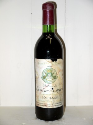 Vins grands crus Pauillac Château Colombier-Monpelou 1967