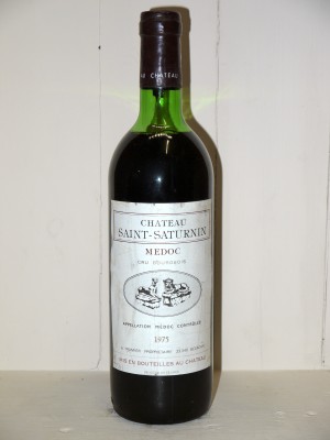 Vins grands crus Bordeaux Château Saint-Saturnin 1975