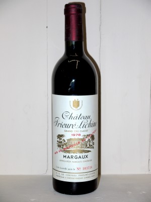 Grands vins Margaux Château Prieuré-Lichine 1978