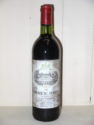 Grands vins Saint-Estèphe Château Pomys 1982