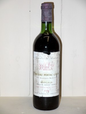 Vins de collection Margaux Château Pontac Lynch 1974
