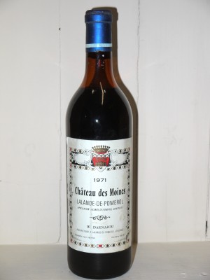 Vins grands crus Pomerol - Lalande de Pomerol Château des Moines 1971