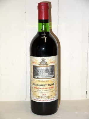 Vins grands crus Bordeaux Château Saransot-Dupré 1976