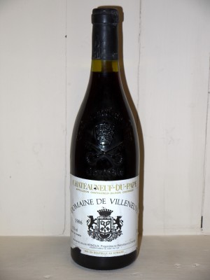 Vins grands crus Vallée du Rhône Domaine de Villeneuve 1986