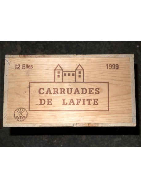 Château Lafite Rothschild Carruades de Lafite 1999 en caisse bois d'origine de 12 bouteilles (cbo)