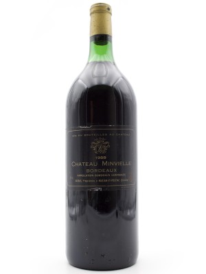 Vins de collection Bordeaux  Magnum Château Minvielle 1988