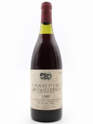 Vins grands crus Bourgogne Volnay 1er Cru "Les Caillerets" 1989 Domaine de la Pousse d'Or