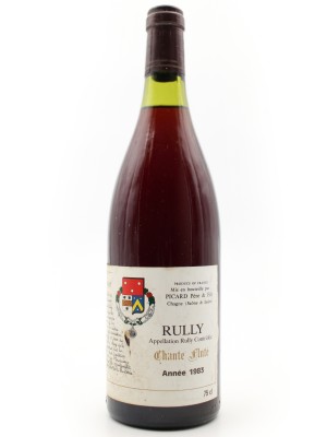 Vins anciens Bourgogne Rully "Chante-Fluté" 1983 Picard Père et fils