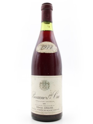 Vins de collection Bourgogne Beaune 1er Cru 1974 Olivier Léglise