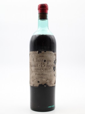 Grands vins Pauillac Château Haut Bâges Libéral 1940