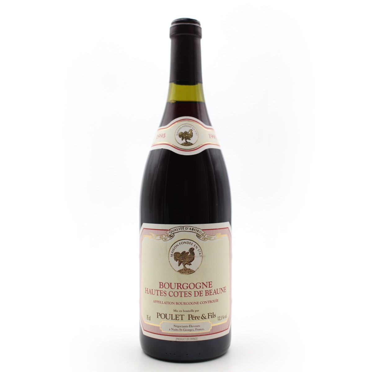 Bottle Bourgogne Hautes Cotes de Beaune 1995 Poulet Père & Fils