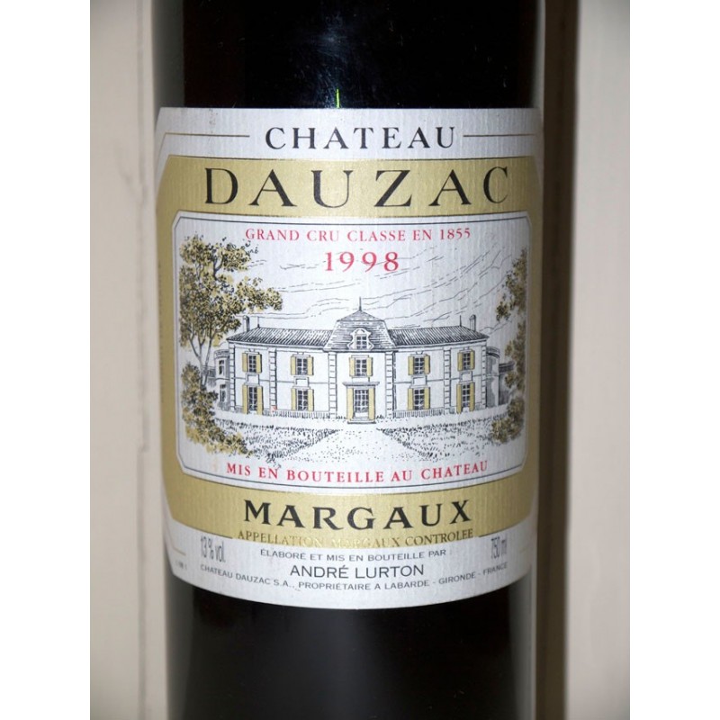 Château Dauzac 1998 - great wine Margaux | Au Droit de Bouchon
