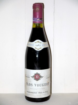 Grands vins Pommard Clos Vougeot 1967 Domaine Remoissenet Père et Fils