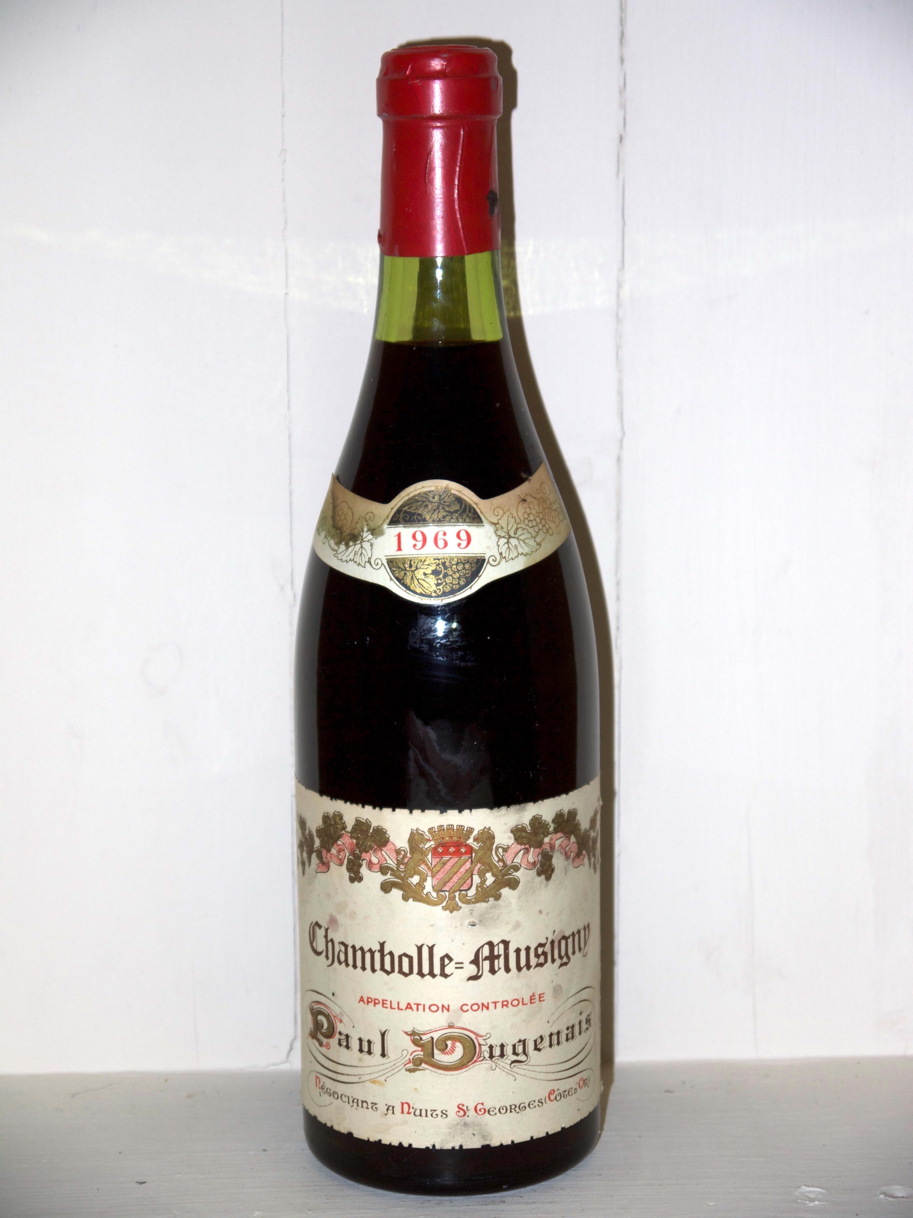 Chambolle-Musigny 1969 Paul Dugenais - great wine Bottles in ...