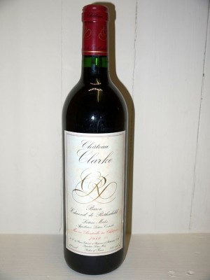 Grands vins Saint-Estèphe Château Clarke Baron Edmond de Rothschild 1989