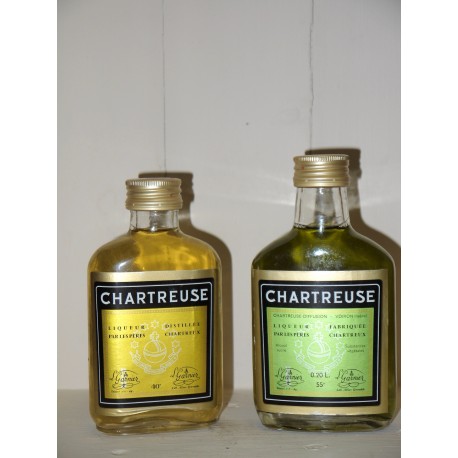Chartreuse Verte et jaune in flasks 1980s - great wine Bottles in Paradise