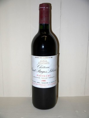 Grands vins Bordeaux Château Haut Bâges Libéral 1986