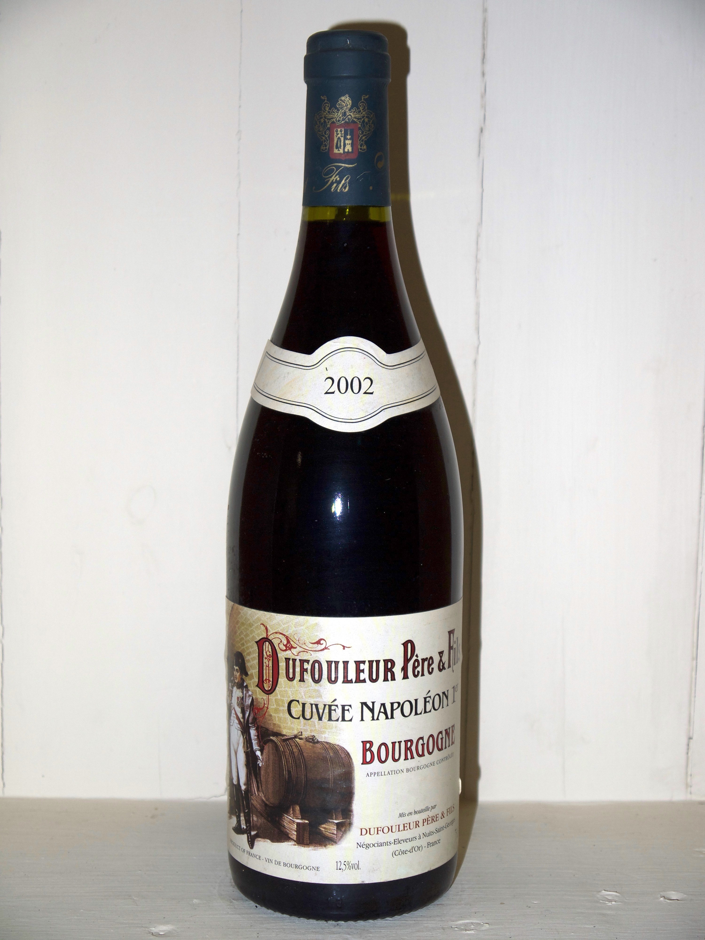 bouteille vin bourgogne rouge cuvée napoléon 1er 1973 Nuits-Saint-Georges