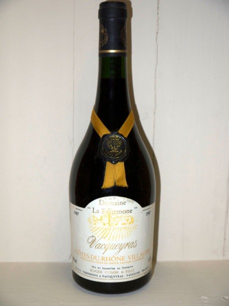 Domaine La Fourmone Vacqueyras 1987 médaille d'or au Concours des grands vins de France en 1988