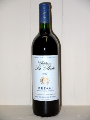 Vins de collection Médoc Château La Clède 1989